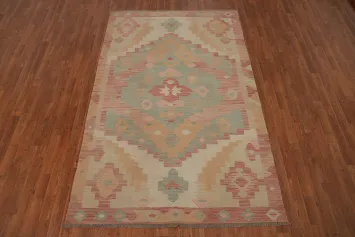 Tribal Wool Kilim Flat Weave Area Rug 5x8