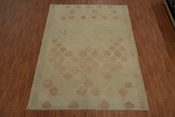 Trellis Wool Design Kilim Large Area Rug 9x12