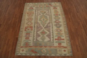 Geometric Kilim Flat Weave Rug 5x7