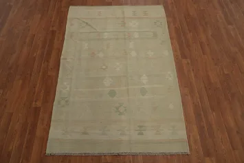 Geometric Kilim Flat Weave Rug 4x6