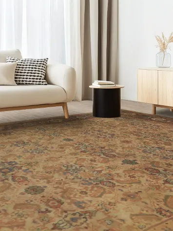 Pre-1900 Masterpiece Sultanabad Vegetable Dye Large Rug 11x12