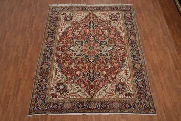 Vegetable Dye Heriz Serapi Persian Area Rug 8x11