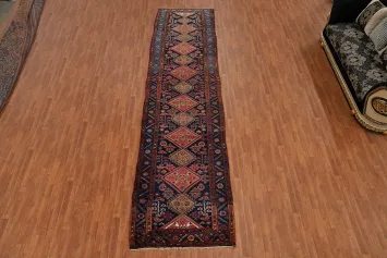 Vegetable Dye Heriz Serapi Persian Runner Rug 4x16