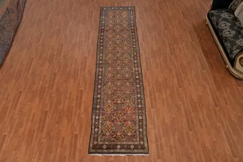 Antique Heriz Bakhshayesh Persian Runner Rug 4x15