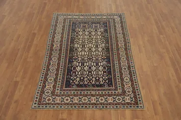 Pre-1900 Antique Kazak Vegetable Dye Rug 4x6