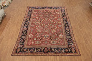 Pre-1900 Vegetable Dye Sultanabad Ziegler Persian Rug 10x13