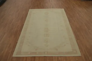 Earth Tone Wool Kilim Handwoven Area Rug 7x10