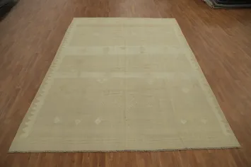 Earth Tone Wool Kilim Handwoven Area Rug 9x12