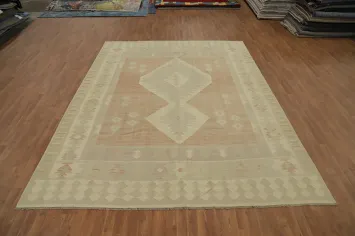 Soft-Toned Kilim Large Rug 9x12 Enrich Your Space with Timeless Beauty