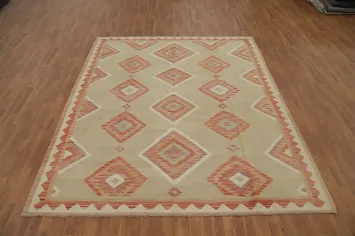Tribal Wool Kilim Handwoven Area Rug 8x10