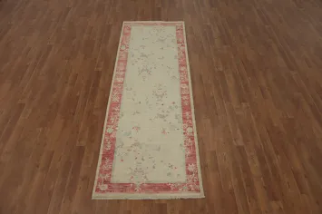 Vegetable Dye Ziegler Handmade Runner Rug 3x8