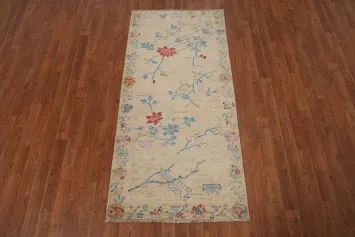 Delicate Floral Embellishments Handcrafted Oriental Rug 3x6