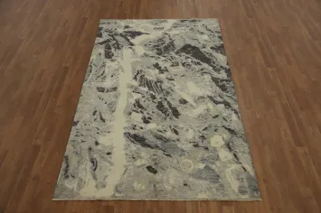Marble Design Contemporary Abstract Design Rug 5x8