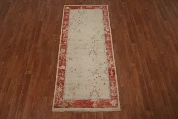 Timeless Floral Pattern Art Deco Handmade Rug 3x6