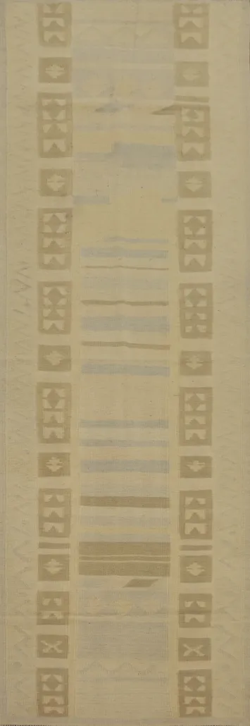 Vegetable Dye Wool Kilim Runner Rug 3x10