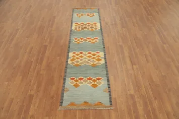 Southwestern Geometric Kilim Runner Rug 2x8