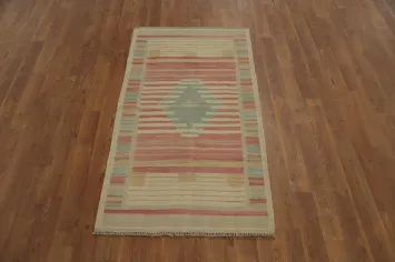 Tribal Wool Kilim Handwoven Rug 2x4