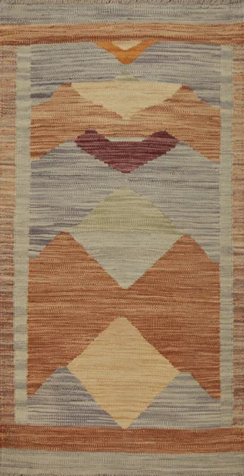 Handwoven Decorative Kilim Rug 2x4 for Living Room Spaces