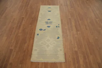 Earthy Tones Kilim Vegetable Dye Runner Rug 2x6