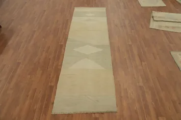 Vegetable Dye Kilim Handwoven Runner Rug 3x10