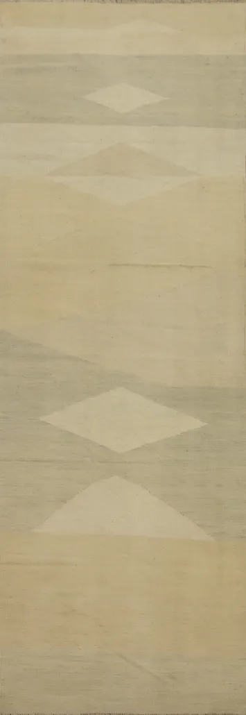 Vegetable Dye Kilim Handwoven Runner Rug 3x10