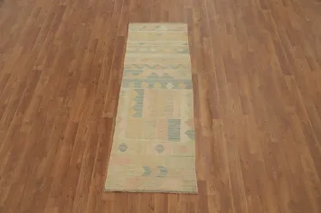 Geometric Wool Pastel Kilim Runner Rug 2x6 for Every Space