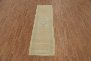 Classic Kilim Runner Rug 2x8 with Light Stripe Accents and Colors