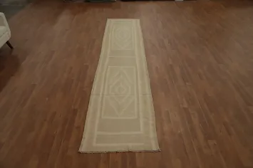 Vegetable Dye Kilim Flat Weave Runner Rug 3x12