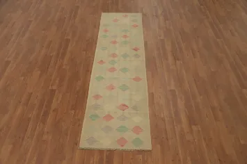 Subtle Pastel Kilim Runner Rug 2x8 for Sophisticated Living Spaces