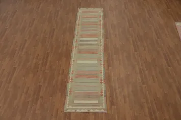 Vegetable Dye Kilim Flat Weave Runner Rug 3x12