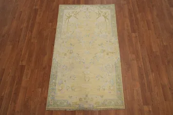 Floral Wool Ziegler Vegetable Dye Rug 3x5