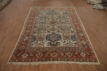 Pre-1900 Antique Mahal Vegetable Dye Persian Rug 9x12
