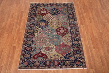 Pre-1900 Antique Tabriz Vegetable Dye Persian Rug 4x6