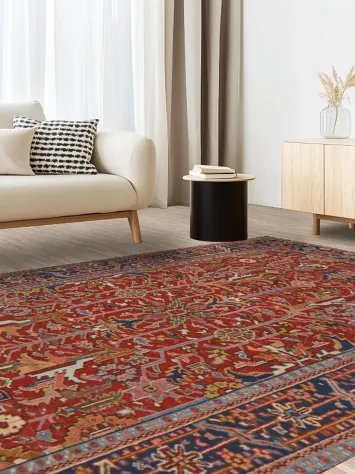 Vegetable Dye Heriz Serapi Persian Area Rug 7x10