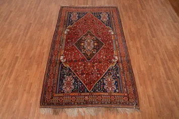 Vegetable Dye Qashqai Persian Area Rug 5x9