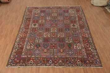 Antique Vegetable Dye Bakhtiari Persian Large Rug 11x13