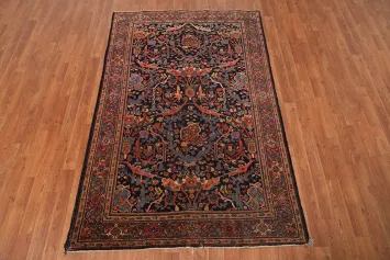 Vegetable Dye Sarouk Farahan Persian Rug 4x7