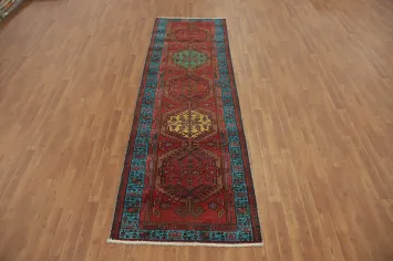 Handmade Wool Ardebil Persian Runner Rug 3x11