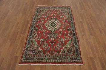 Geometric Wool Mahal Persian Rug 4x6