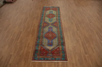 Handmade Wool Ardebil Persian Runner Rug 3x11