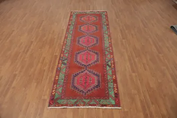 Geometric Wool Ardebil Persian Runner Rug 4x10