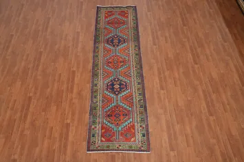 Geometric Wool Ardebil Persian Runner Rug 3x11