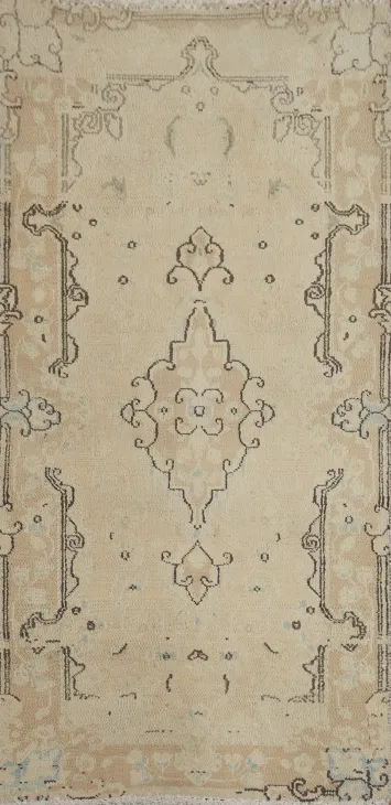 Handmade Wool Kerman Persian Rug 2x4