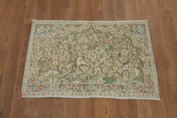 Vegetable Dye Kerman Persian Rug 2x3