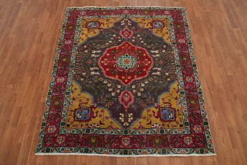 Handmade Wool Tabriz Persian Rug 5x6