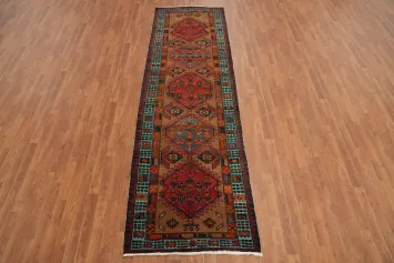 Handmade Wool Ardebil Persian Runner Rug 3x11