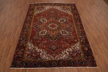 Vintage Wool Heriz Persian Area Rug 8x11