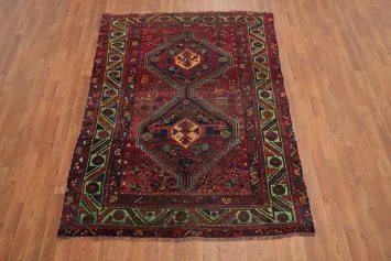 Wool Geometric Qashqai Persian Rug 5x7