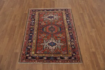 Antique Vegetable Dye Gharajeh Persian Rug 3x4