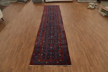 Antique Vegetable Dye Malayer Persian Runner Rug 4x16